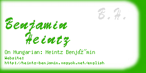 benjamin heintz business card